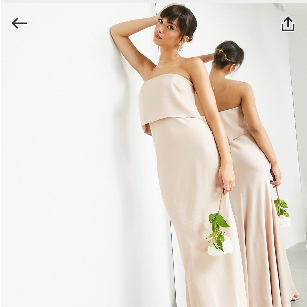 Asos beige formal gown